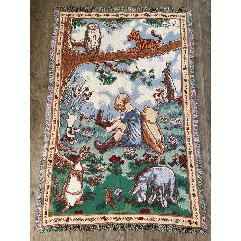 Disney Classic Winnie the Pooh Goodwin Woven Tapestry Throw 40x62 Cristopher